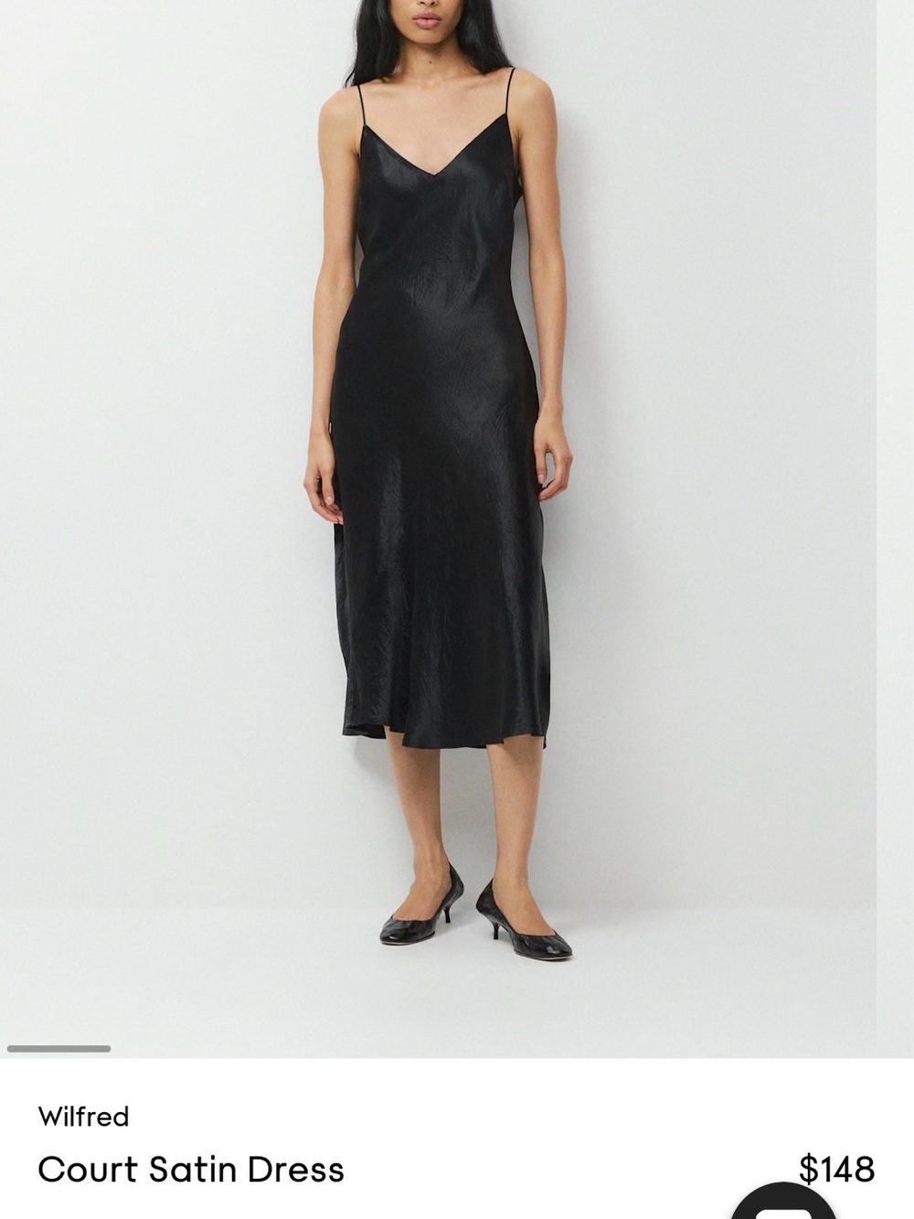 Aritzia Brown/Rust Satin Slip Midi Dress